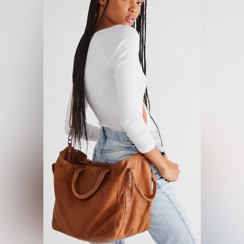 Free People Leslie Leather Tote